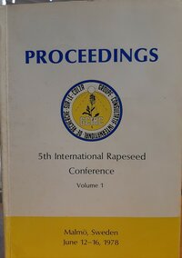 Proceedings of the 5th International Rapeseed Conference Volume 1