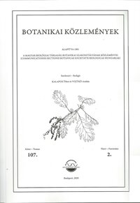 Botanikai Közlemények 2020/107. kötet 2. füzet