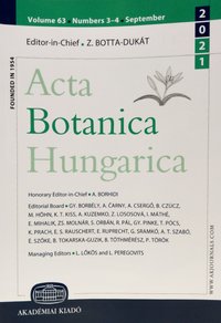 Acta Botanica Hungarica 2021/63. évf. 3-4. sz.